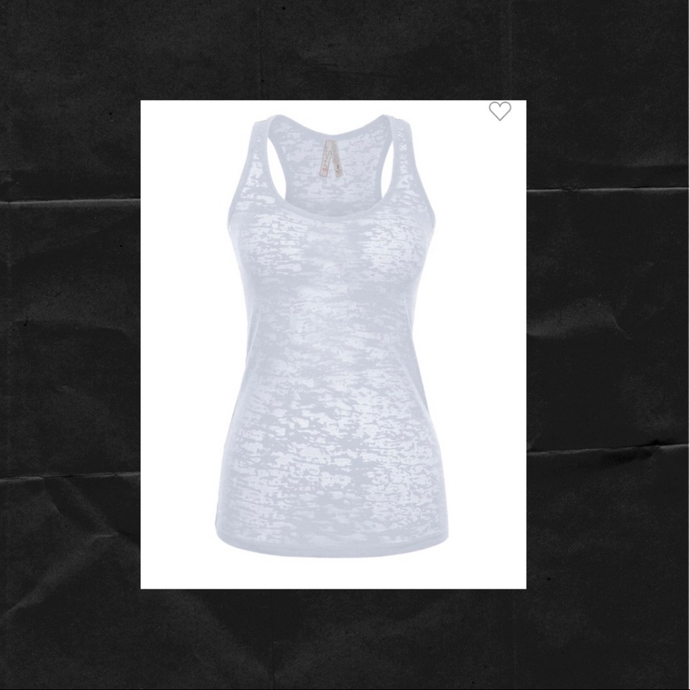 White Burn out tank!